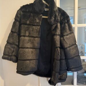 HUNTER BELL Black Faux Fur Teddy Jacket